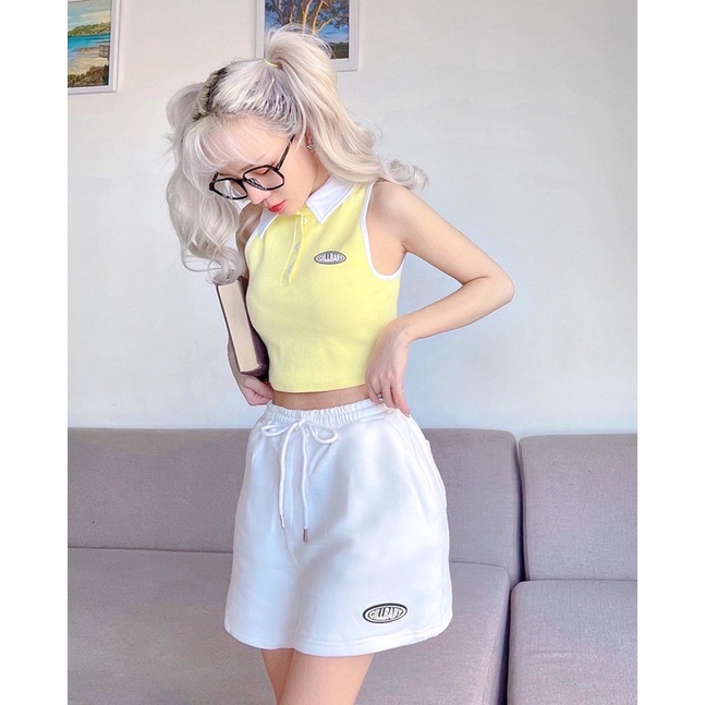 GILLBABY | Quần short thể thao năng động chất nỉ 2 màu đen trắng (TOMMY SHORTS)