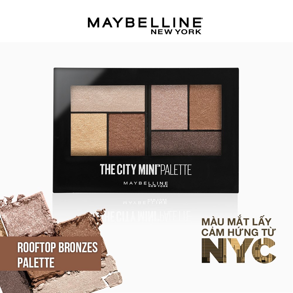 Bảng Phấn Mắt Maybelline New York 6 Màu The City Mini Palette 6.1g - Mỹ Chính Hãng