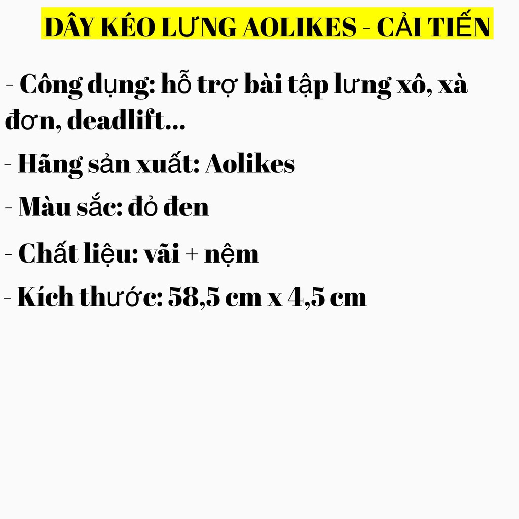 [Mã FAMAYMA giảm 10K đơn 50K] Dây kéo lưng AOLIKES hỗ trợ tập deadlift, găng tay kéo lưng tập xà đơn hiệu quả