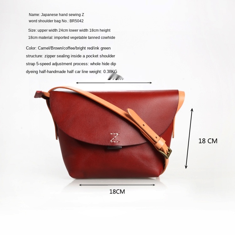 Túi xách VINTAGE bằng da thật phong cách retro đơn giản cho nữ