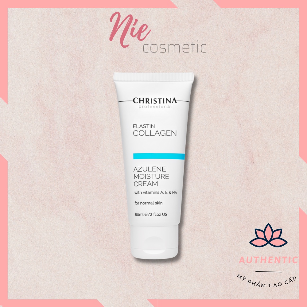Kem dưỡng Elastin Collagen cho da dầu, da lão hóa,da hỗn hơn Azulene Moisture Cream 60ml date 11/2024