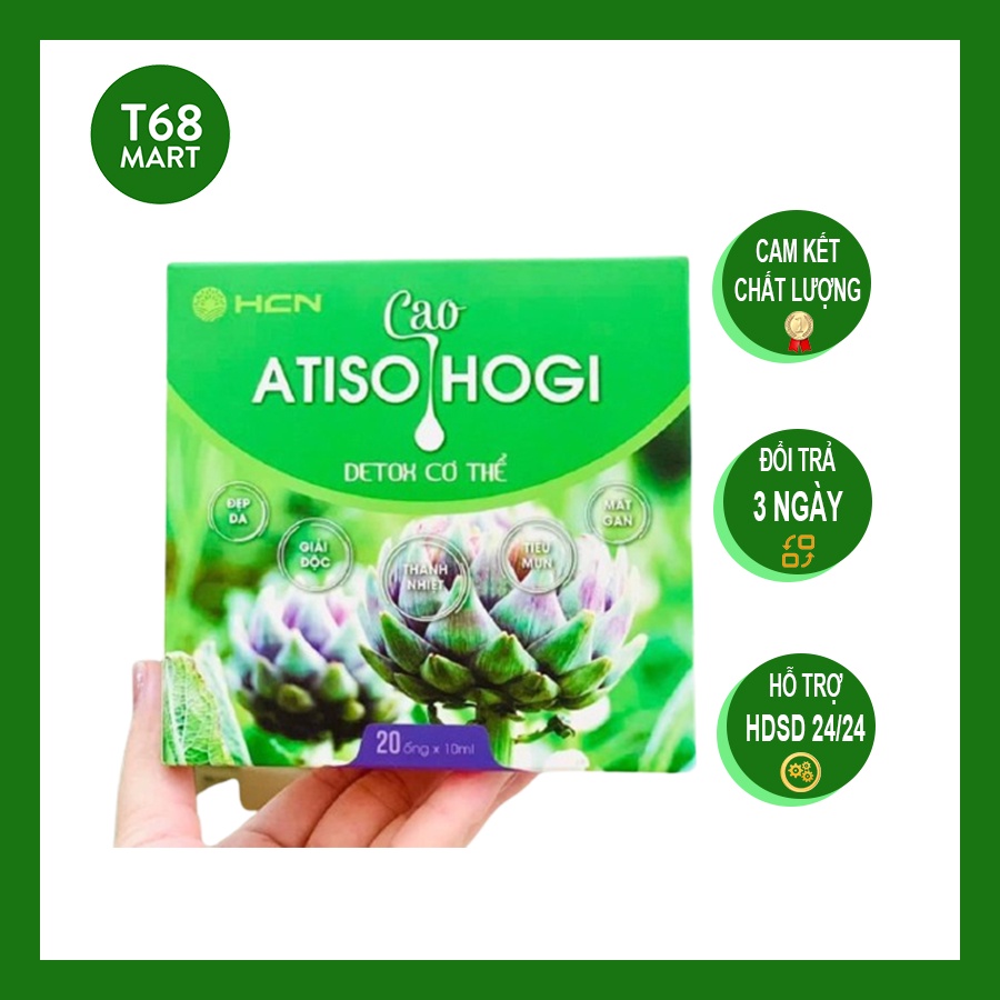 Cao Atiso Hogi Detox Cơ Thể dạng nước uống tiện lợi - (Hộp 20 ổng x 10ml) Giải Độc Rượu Bia