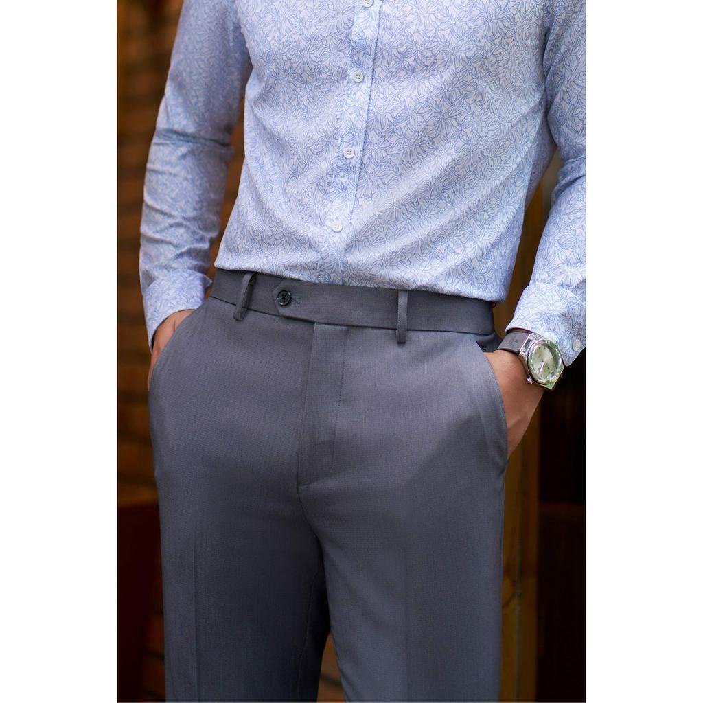 Quần âu nam quần tây Biluxury 7QAUB003 chất vải mềm mịn mỏng nhẹ phom dáng trẻ trung năng động