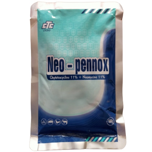 Phòng bệnh đường hô hấp, đường ruột trên heo, trâu bò, gia cầm Neo-pennox 100g