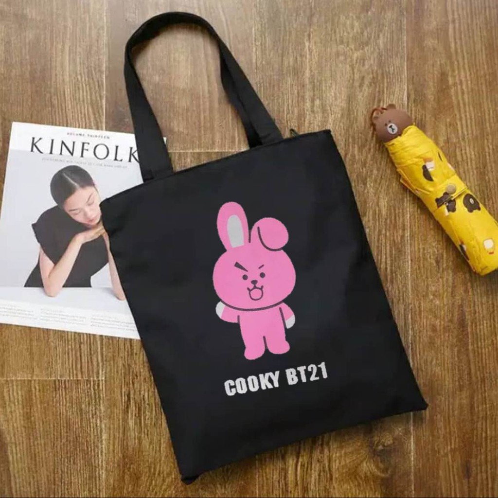 Túi Tote Hình Nhân Vật Bt21 Tata Cooky Chimmy Kpop 129