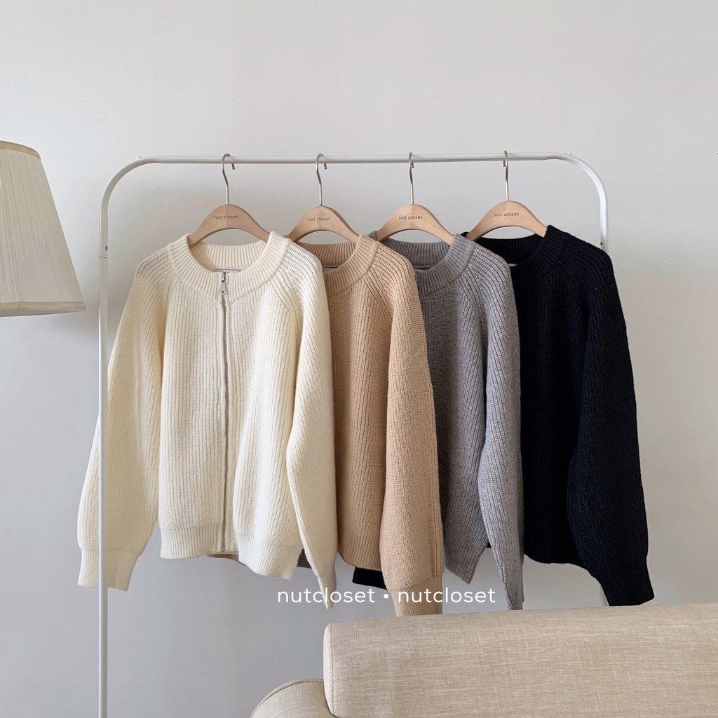 Áo len kéo khóa cổ tròn _ A0288 | BigBuy360 - bigbuy360.vn