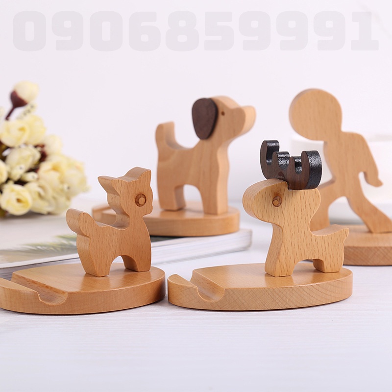 Giá đỡ điện thoại,giá kê máy tính bảng gỗ trang trí