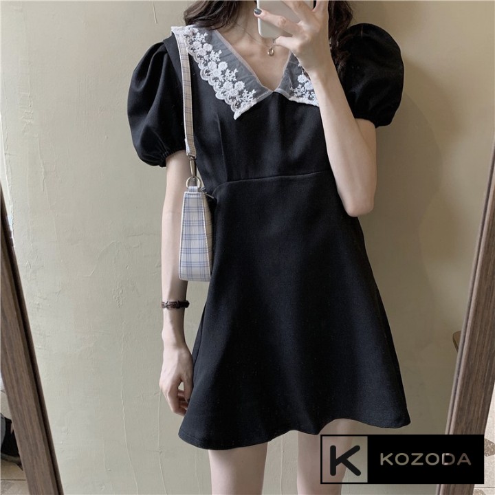 Đầm ulzzang Váy Dự Tiệc dạ hội hàng thiết kế dài công chúa có lớp lót vải voan xòe xếp ly đẹp Kozoda M10