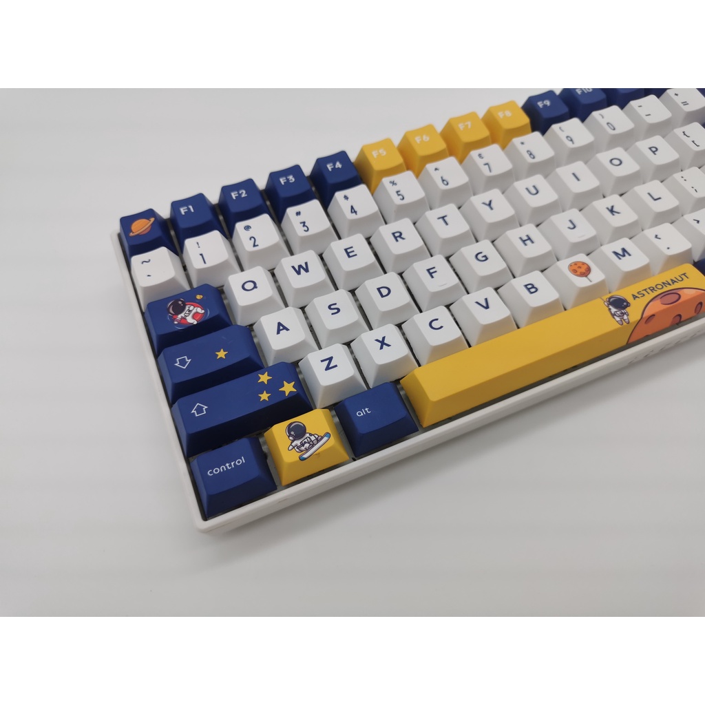 Nút bàn phím cơ 130 cái in hình phi hành gia vũ trụ cao cấp
