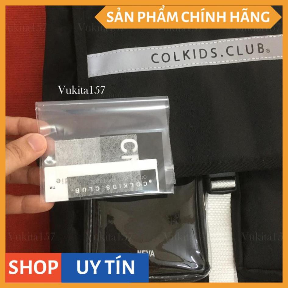 Balo Colkids CND  2 màu đen trắng Phản quang