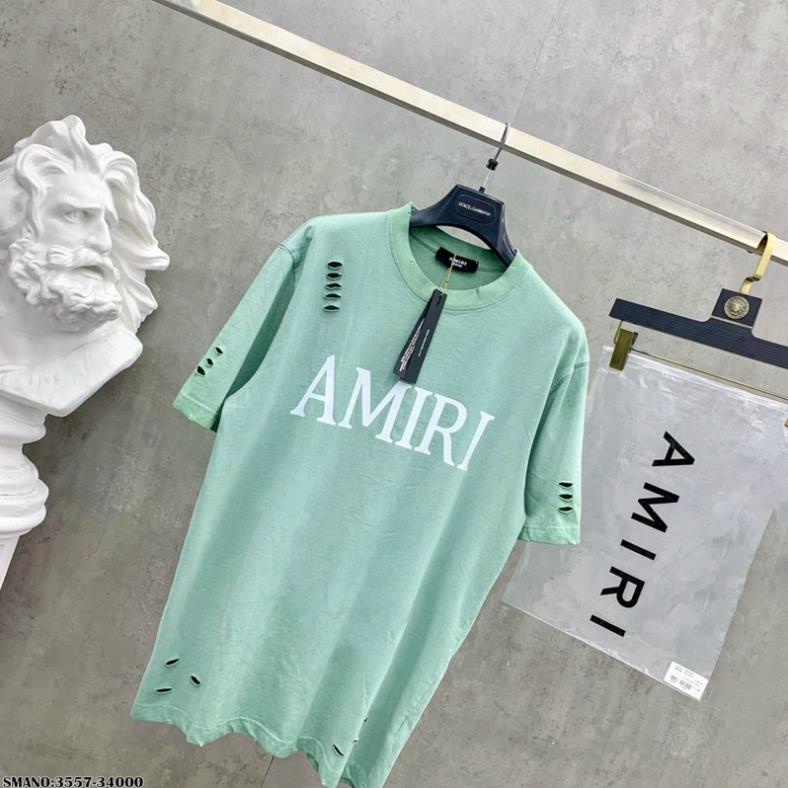 Áo Phông Nam Ami Chữ In Rách Nhẹ Chất Cotton Cao Cấp - Áo Phông Ami Đôi Nam Nữ