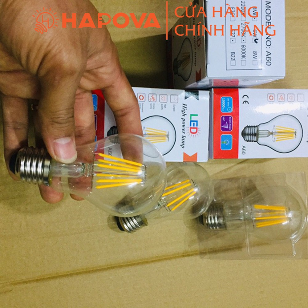 Bóng đèn led trang trí A60 HAPOVA MONSK Ánh sáng vàng