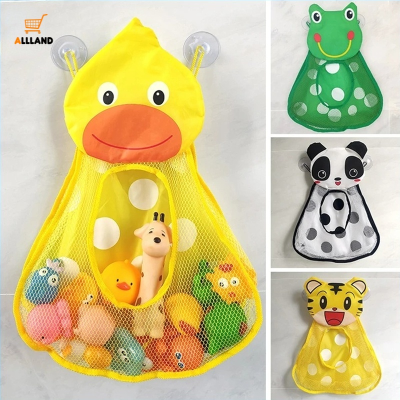 1 Túi Lưới Đựng Đồ Chơi Phòng Tắm Cho Bé Hình Chú Vịt/Ếch