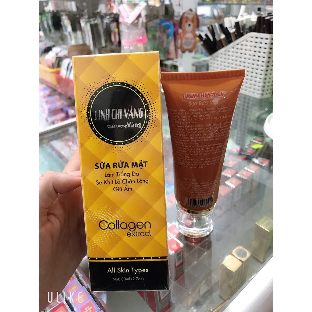 sữa rửa mặt collagen linh chi vàng 80ml [ chuẩn hàng cty 100%]