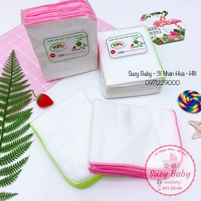 SET 10 KHĂN SỮA XÔ XUẤT NHẬT MIPBI 3 LỚP SIÊU ĐẸP