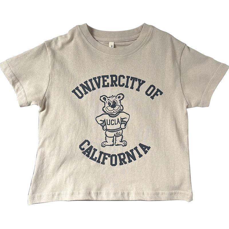 Áo Thun Tay Ngắn Dáng Rộng In Chữ Thiết Kế Siêu Nhẹ Thời Trang Xinh Xắn Cho Bé Gái