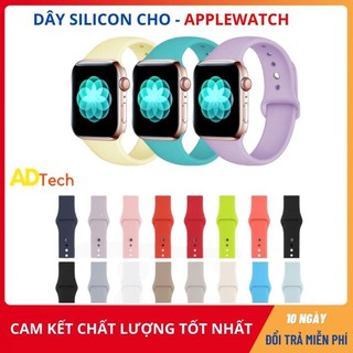 (RẺ NHẤT SHOPEE) Dây Apple Watch cao su/ Silicon nhiều màu, đủ series 1,2,3,4,5 ( đủ size Apple Watch 38|40, 42|44 )