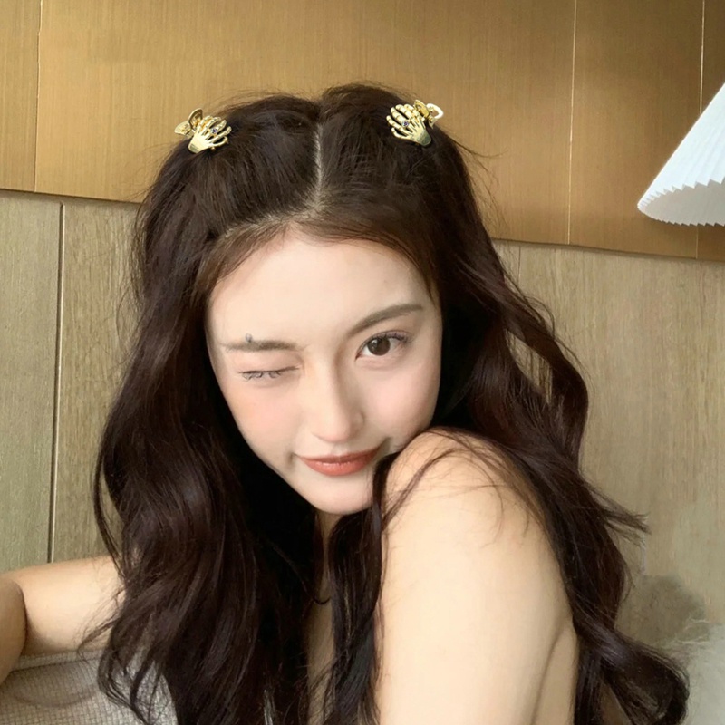 Kẹp Tóc Mini Màu Vàng Bằng Hợp Kim Phong Cách Hàn Quốc Thời Trang Mùa Hè Cho Nữ dreamdiary