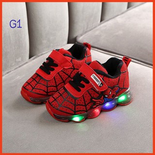 Sale_giày thể thao hình siêu nhân cho bé trai bé gái đế mềm có đèn led