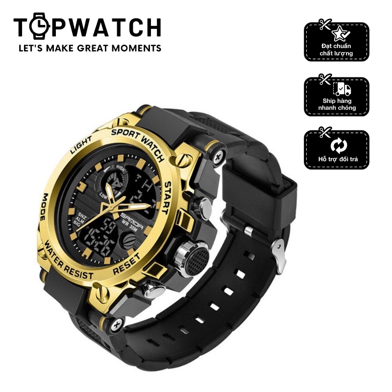 ĐỒNG HỒ THỂ THAO NAM SANDA TOPWATCH CHÍNH HÃNG CAO CẤP, KHÁNG NƯỚC BỀN BỈ, PHONG CÁCH TRẺ TRUNG THỜI THƯỢNG