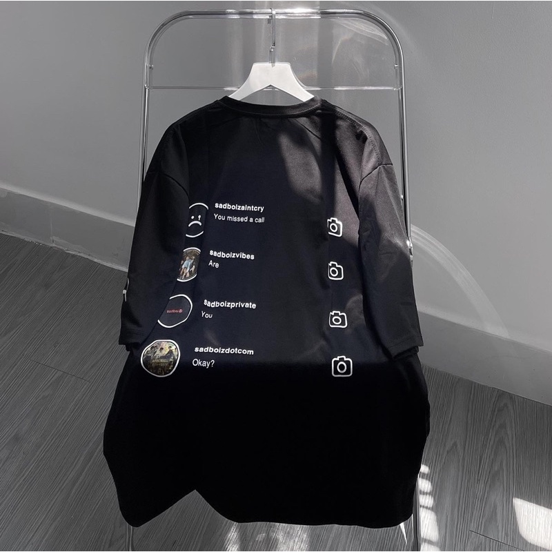 Áo thun SADTAGRAM v1 icon ảnh thật unisex ( nam nữ mặc đều được)