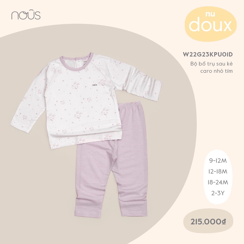 Nous- Bộ dài tay cho bé 6 tháng đến 3 tuổi