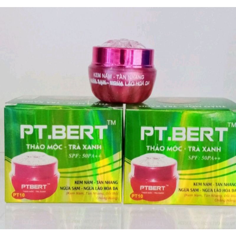 Pt bert Thảo Mộc Trà Xanh, nám tàn nhang, ngừa sạm, lão hóa da 15gr