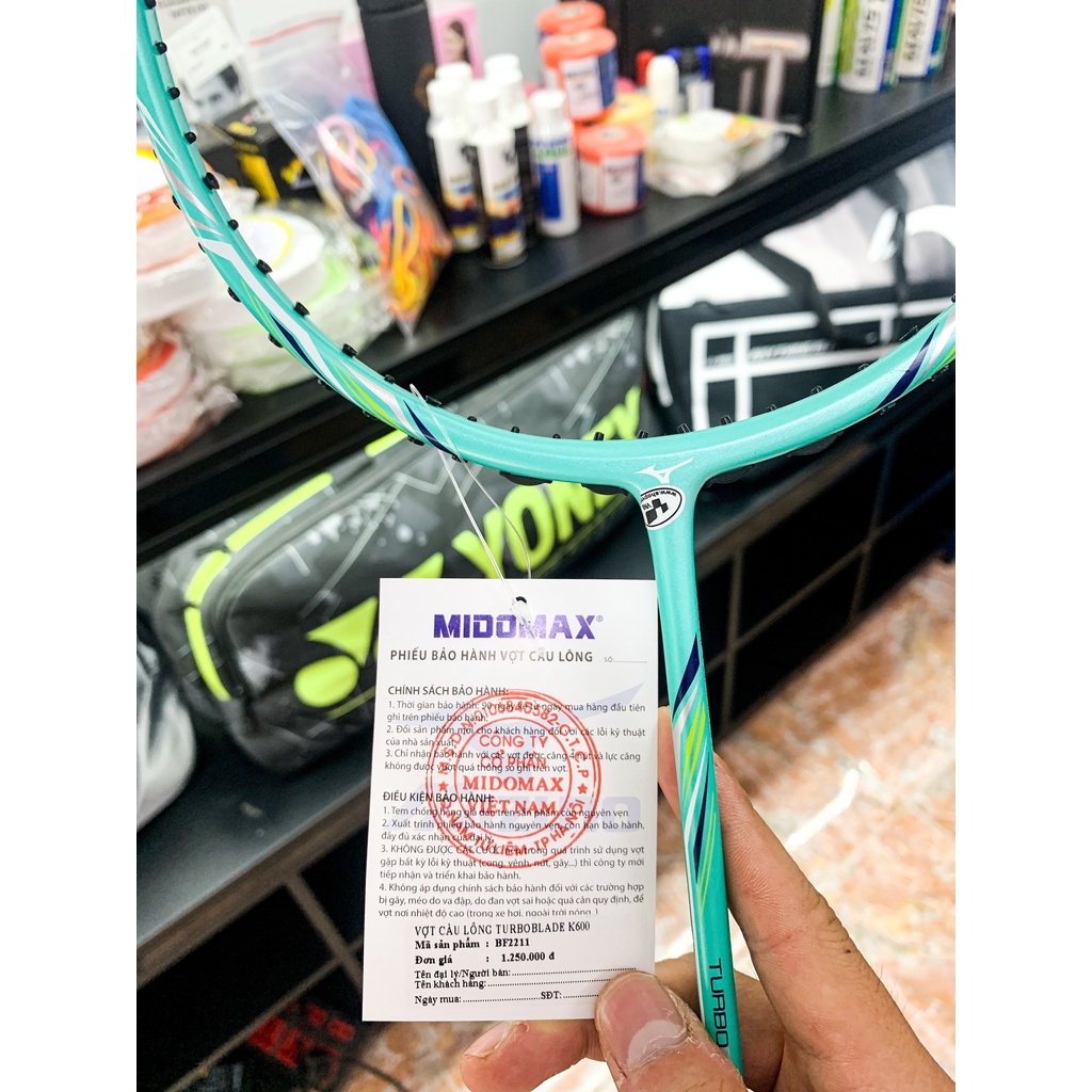 Vợt Cầu Lông Mizuno Turbo Blade K600 Chính Hãng Chất liệu Carbon siêu bền nhẹ