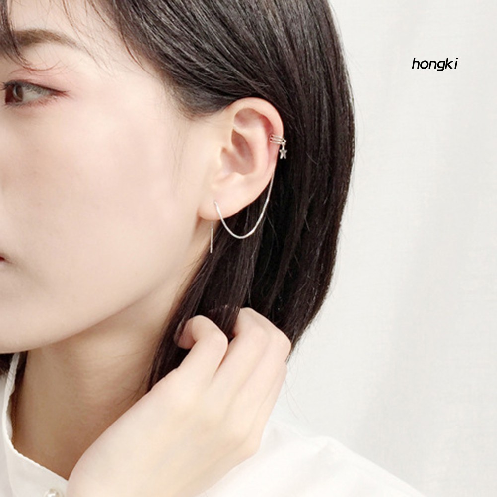 Bông Tai Dáng Dài Hình Ngôi Sao Thời Trang Cho Nữ