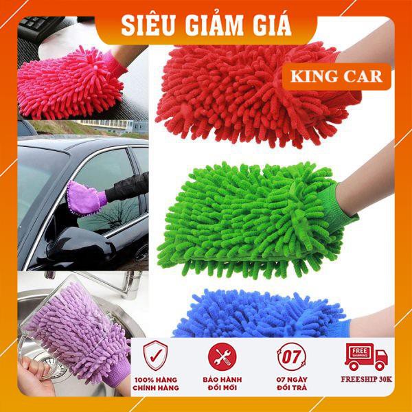 Găng tay rửa xe, găng tay chuyên dụng lau rửa ô tô xe máy hai mặt - Shop KingCar