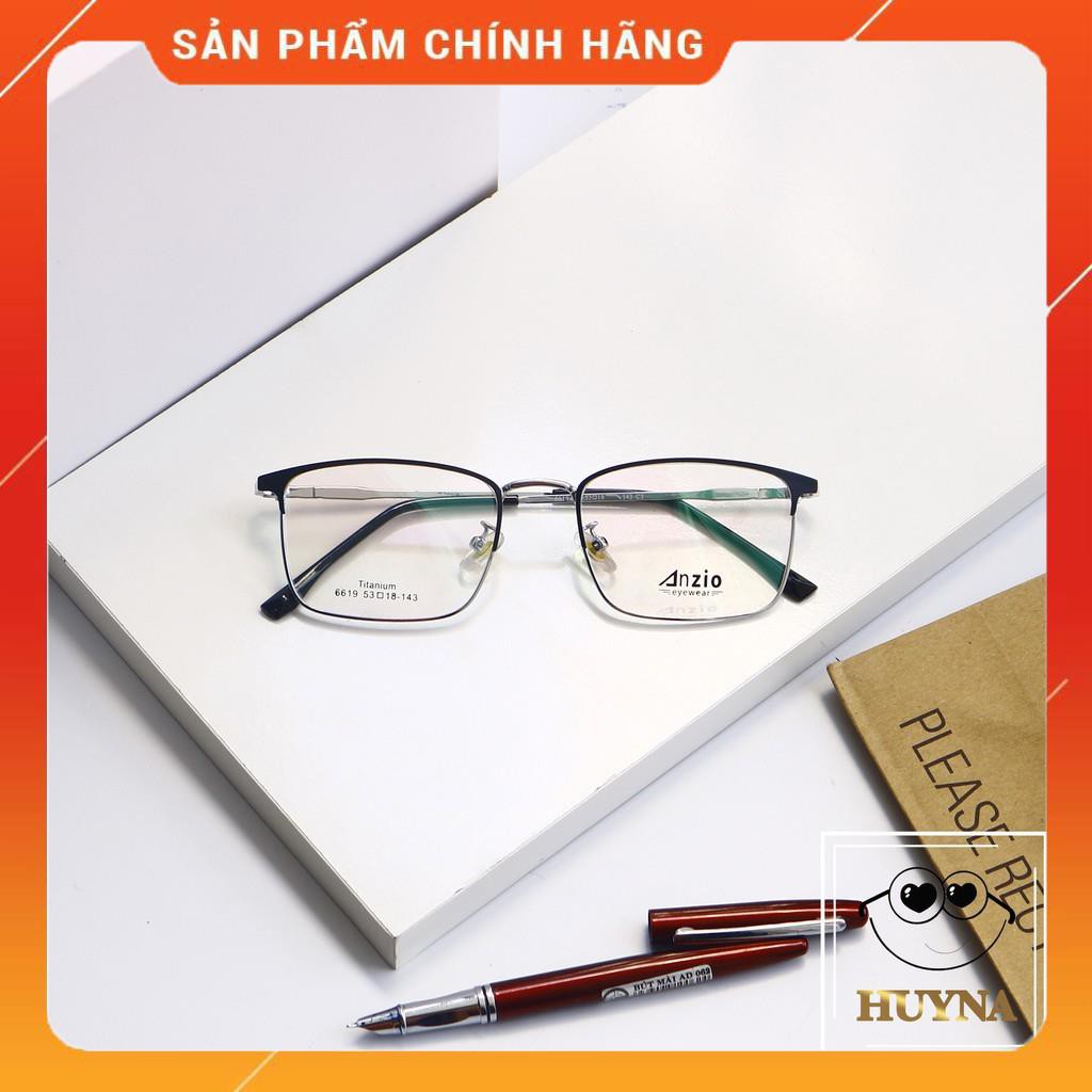 [ CAO CẤP ] - [ TITANIUM ] Gọng kính cận thời trang cao cấp TITANIUM ALLOY - mẫu kính doanh nhân - Bussiness Men- AZ6619