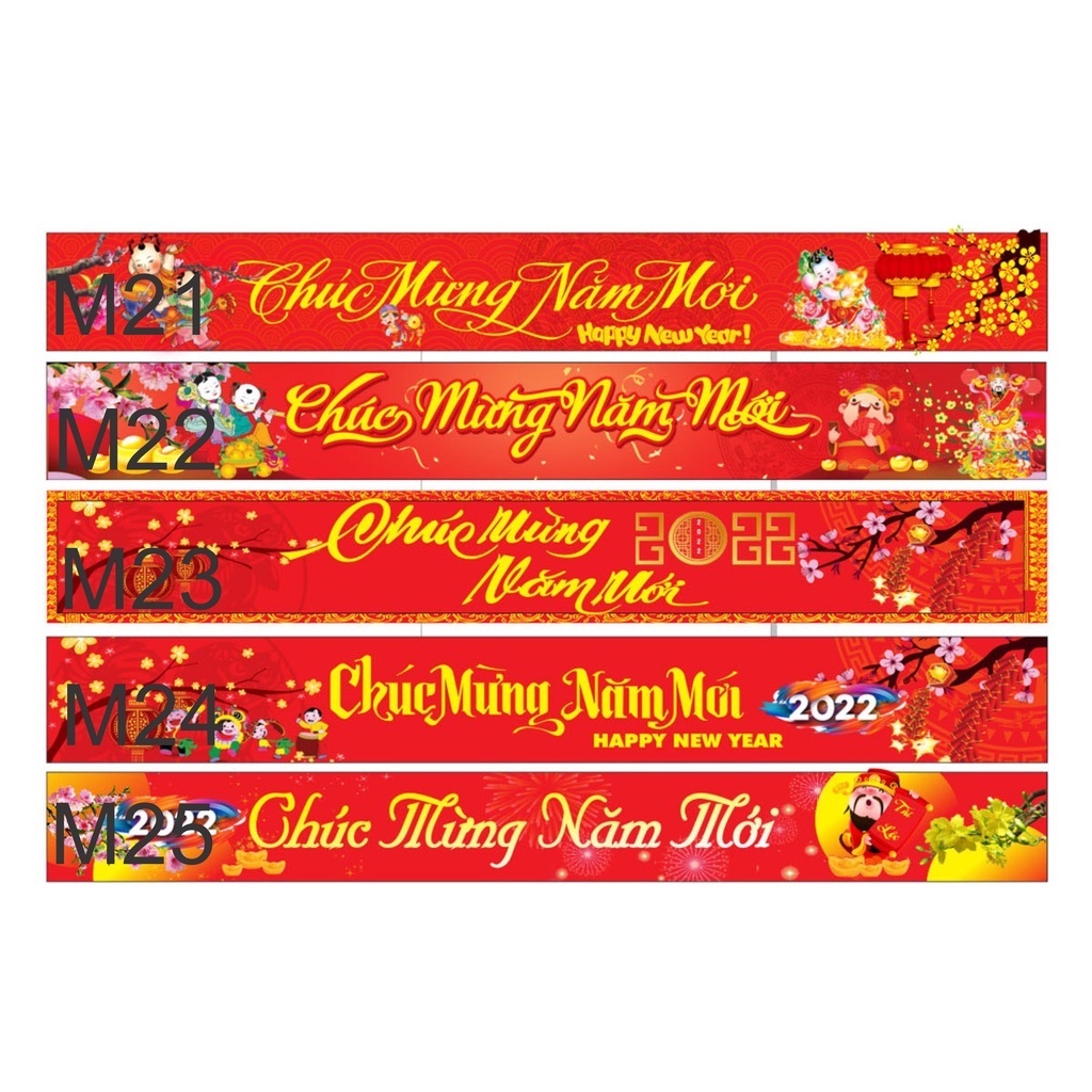 Băng rôn chúc mừng năm , banner mừng năm mới, bạt treo mừng tân niên, happy new year