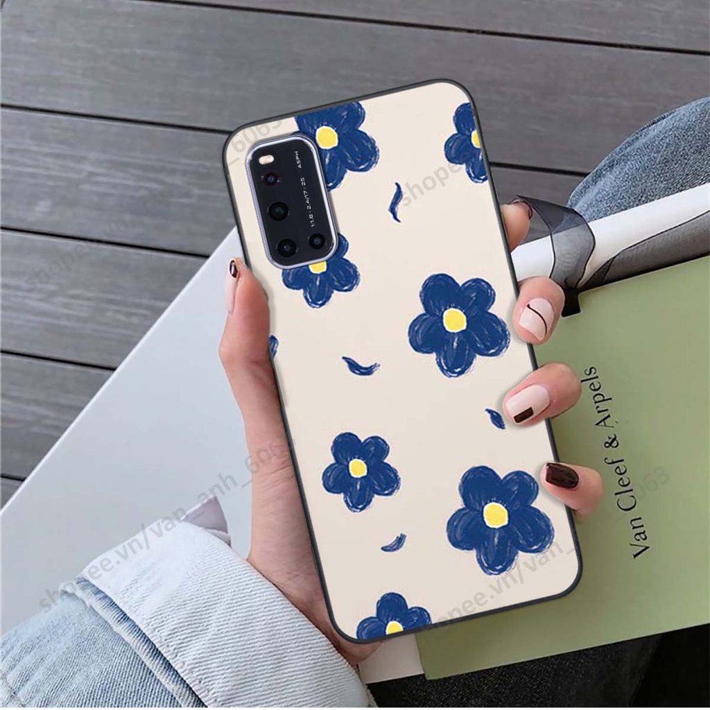 Ốp lưng Vivo V19 in hình hoa, gấu rich bear nghệ thuật, thời trang