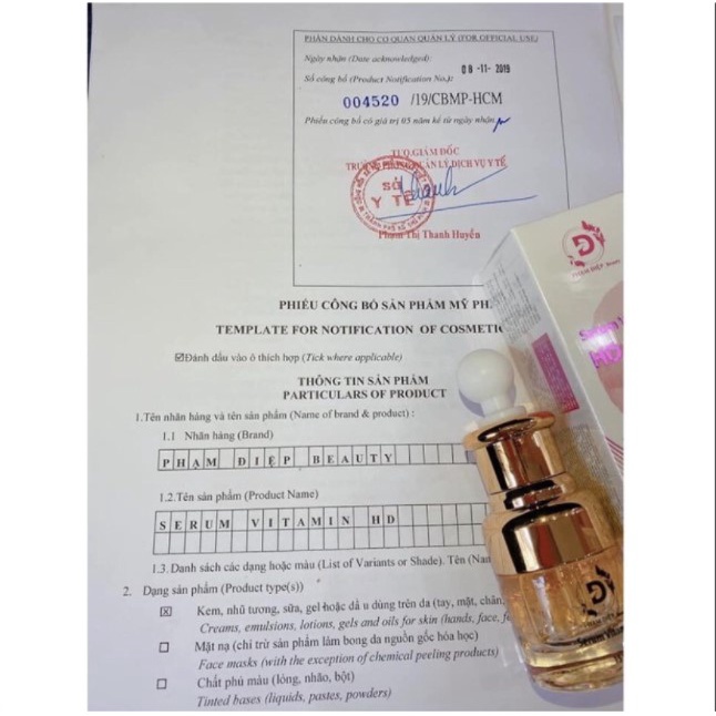 SERUM VITAMIN HD PHẠM ĐIỆP chính hãng 100%