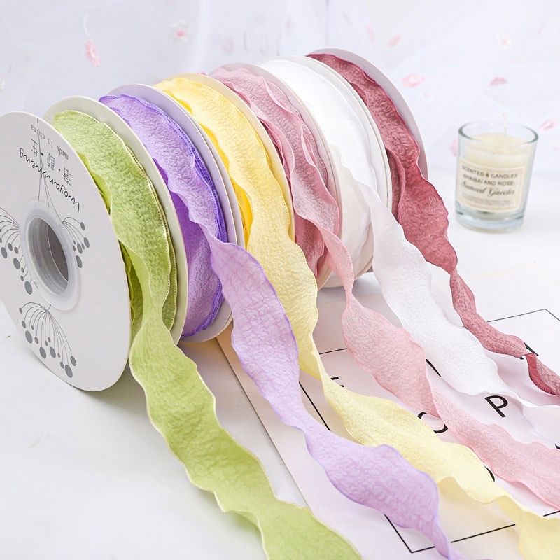 Ruy Băng Bèo Poly, Ruy Băng Voan Xốp Viền Bèo Cực Đẹp Sang Chảnh Cao Cấp Mẫu Mới Nhất