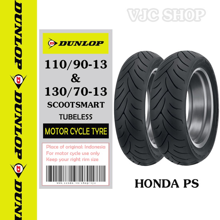 Lốp Dunlop cho Honda PS trước 110/90-13 hoặc sau 130/70-13 SCOOTSMART - Lốp không săm
