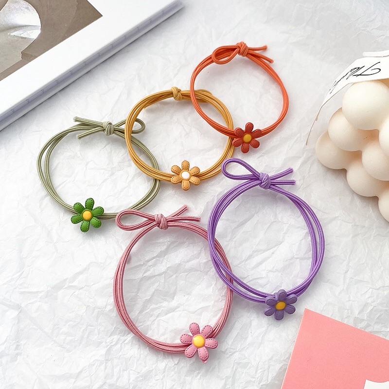 Dây Chun Cột Tóc Nữ Họa Tiết Hoa Nhí Dễ Thương - Gilomi Shop