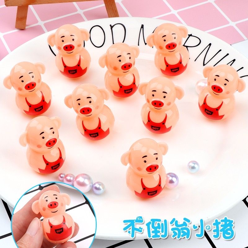 Lật đật mini hình con heo dễ thương