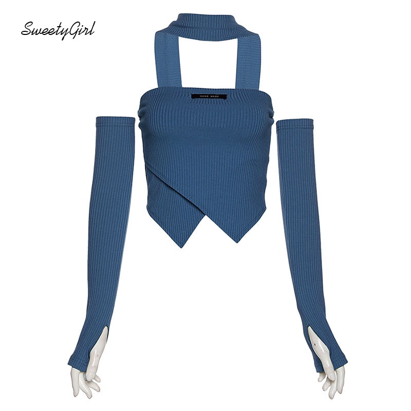 Áo Tank Top Nữ Hở Lưng Tay Lửng Ôm Dáng In Chữ Thời Trang