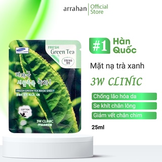 Mặt Nạ Trà Xanh 3W CLINIC Fresh Green Tea Mask Sheet 25ml 3W026