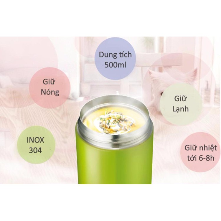 Hộp Giữ Nhiệt Đựng Thức Ăn Lock&Lock New Wave Food Jar LHC8024 [500ML] | BigBuy360 - bigbuy360.vn