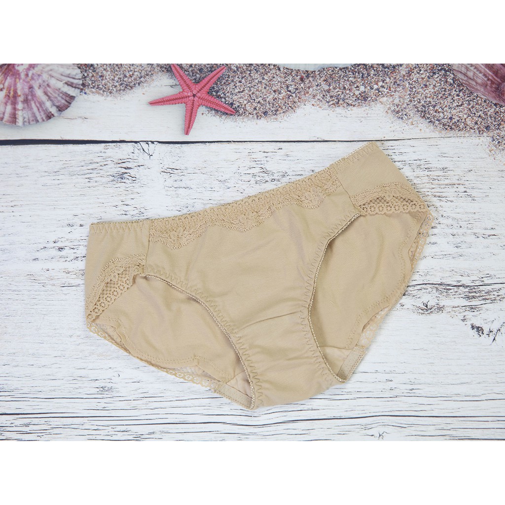 Quần lót nữ cotton phối viền ren Jobelli  1362