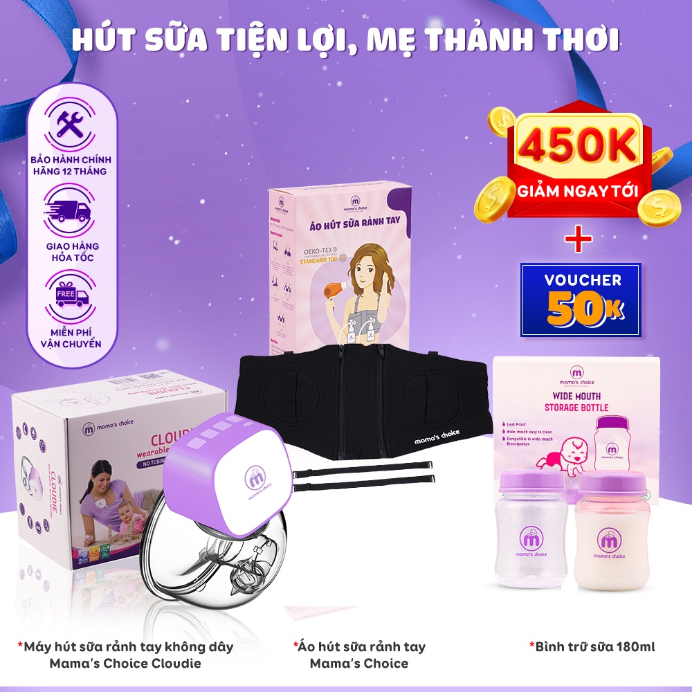 Hút Sữa Tại Nhà Mama’s Choice, Combo Rảnh Tay Tiện Lợi Mẹ Thảnh Thơi, Hút Sữa Dễ Dàng Mọi Lúc Mọi Nơi