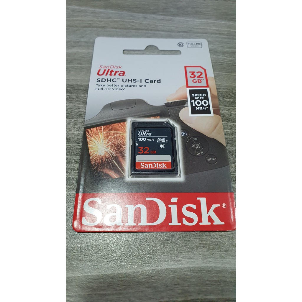 Thẻ Nhớ SDHC 32Gb Sandisk Ultra Class 10 Uhs-I 100Mb/S Chính Hãng - Hưng Long PC