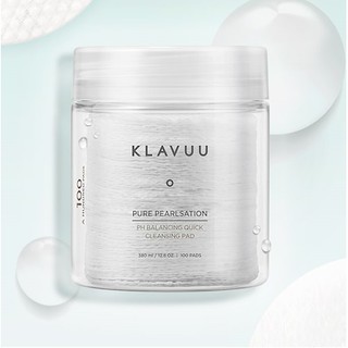 [CÓ HÓA ĐƠN LOTTEDUTYFREE] Hộp bông tẩy trang Klavuu PURE PEARLSATION PH BALANCING QUICK CLEANSING PAD