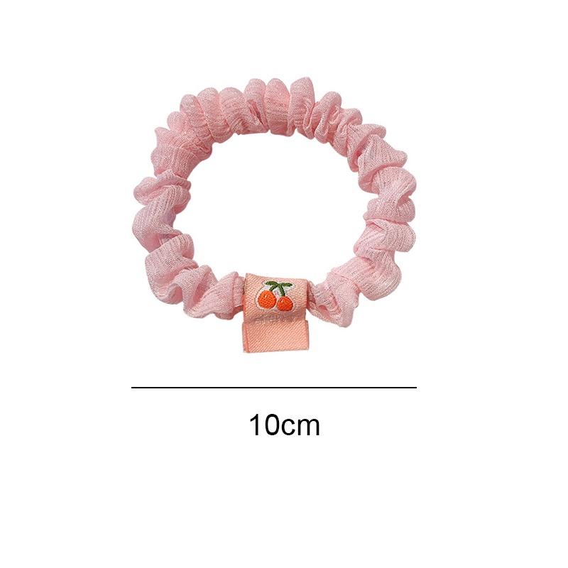 1 Dây Buộc Tóc Vải Voan Lưới Họa Tiết Trái Cây Phong Cách Hàn Quốc Cổ Điển Thời Trang Mùa Hè