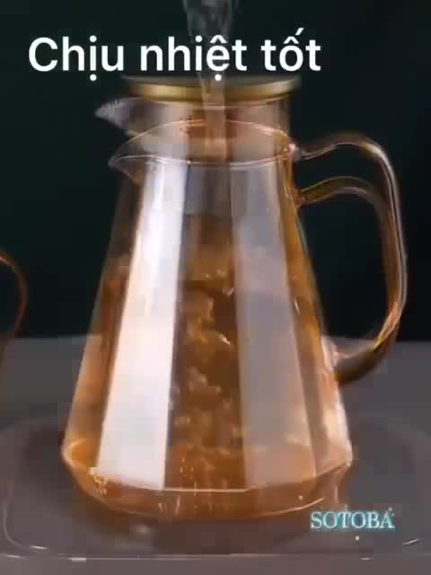 Bình đựng nước 2 lít thủy tinh chịu nhiệt cao trong suốt sáng bóng bộ bình thủy tinh cao cấp sang trọng ấm trà có vòi l1 | BigBuy360 - bigbuy360.vn