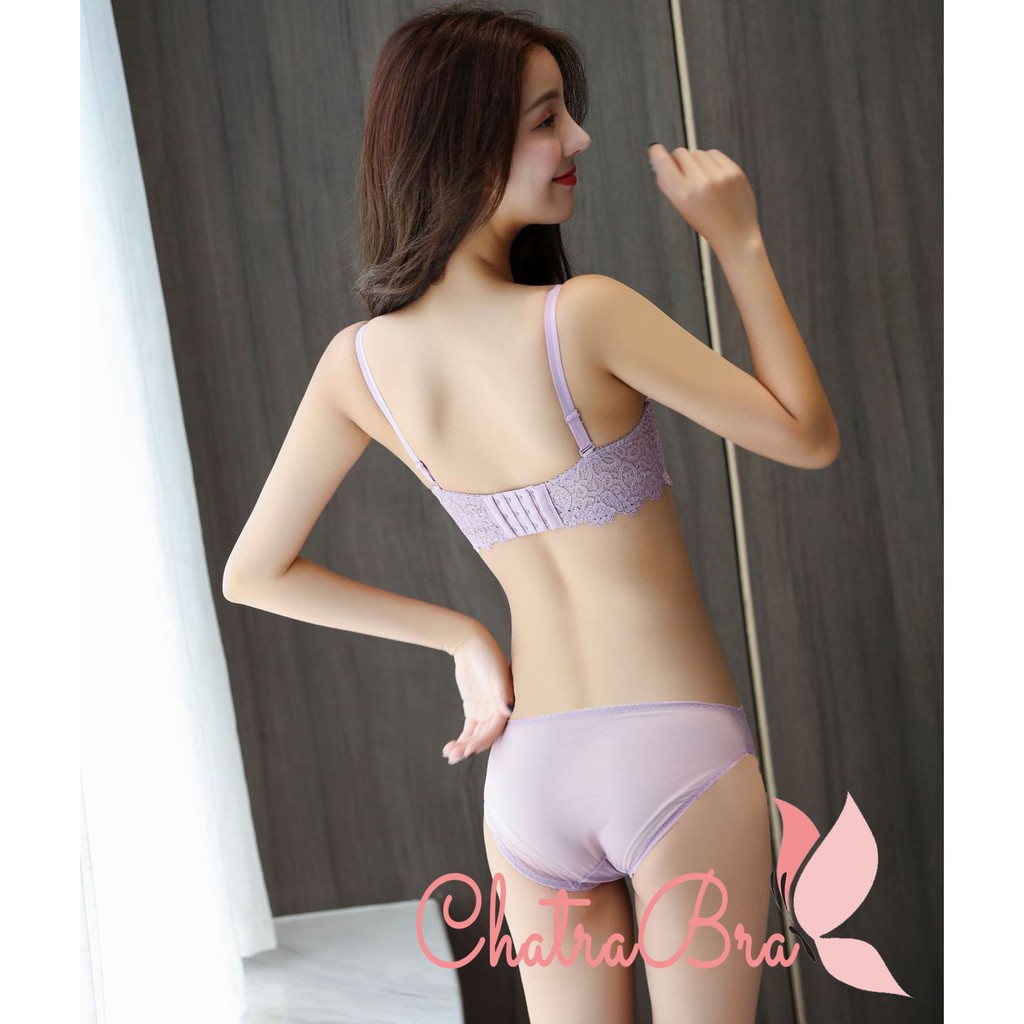 [Freeship 50k] Bộ đồ lót cúp ngang bảng ren thêu khoen tròn | BigBuy360 - bigbuy360.vn