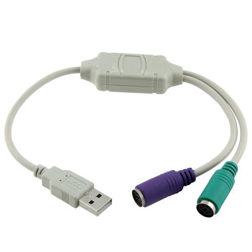 Cáp chuyển đổi USB đực 2.0 sang đầu PS2 cái cho chuột và bàn phím .