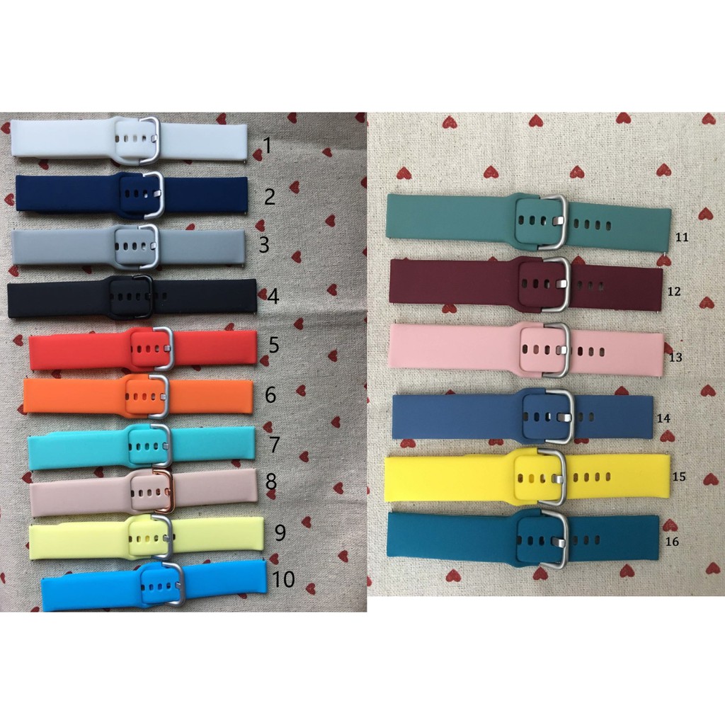 Dây đeo silicon thời trang nhiều màu Samsung Galaxy Watch 6,Galaxy Watch 4,Galaxy Watch 4